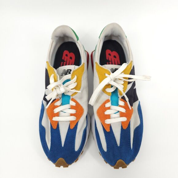 New Balance 327 Shoes Mens Size 9 Blue White Black Athletic Running - Picture 2 of 9